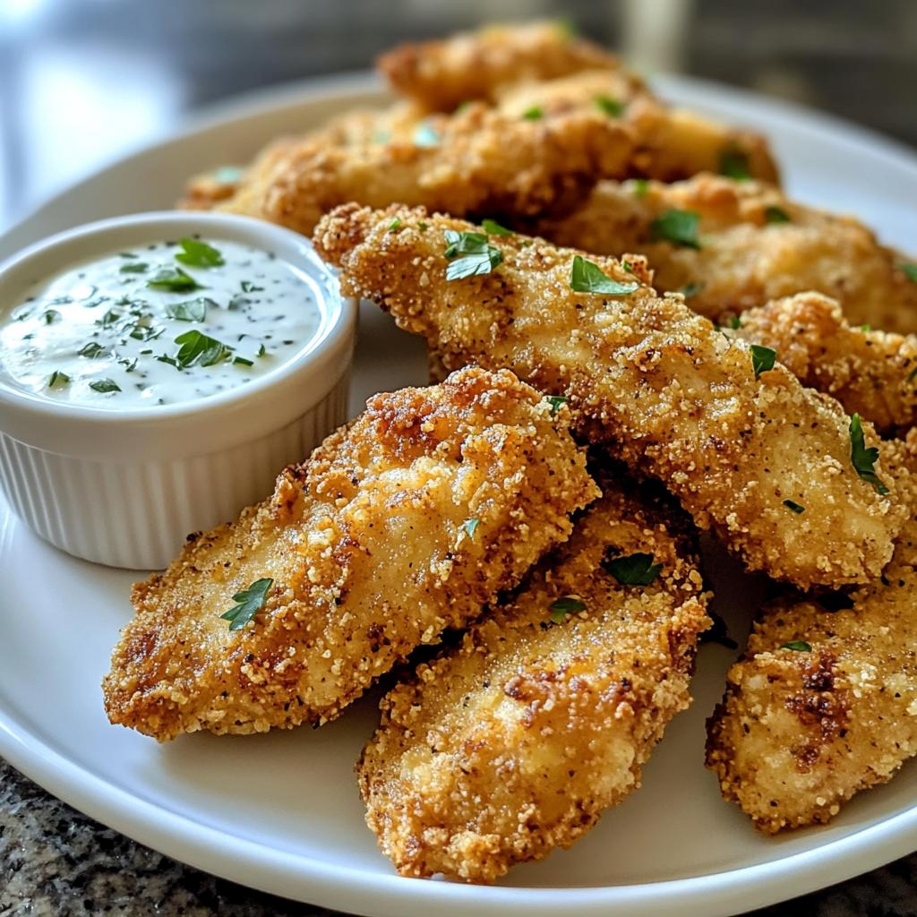 Crispy Chicken Tenders with Ranch Dip