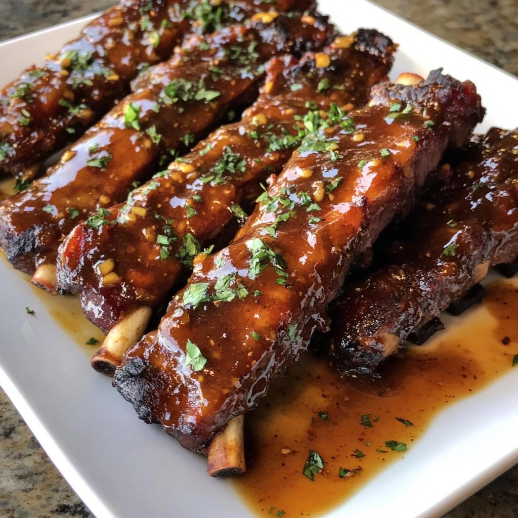 Fall-Off-the-Bone Honey Garlic Beef Ribs with Sticky Glaze