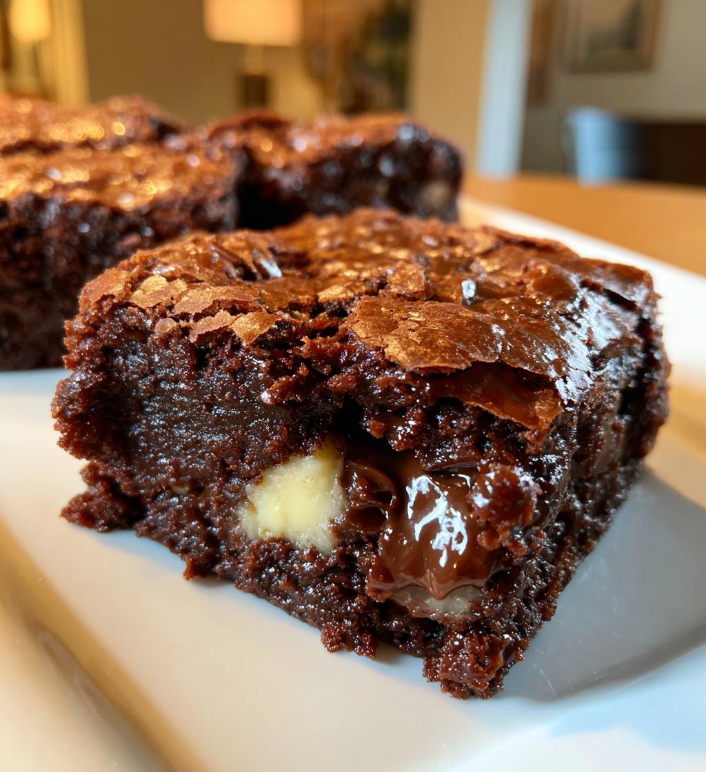 Fudgy Triple Chocolate Brownies