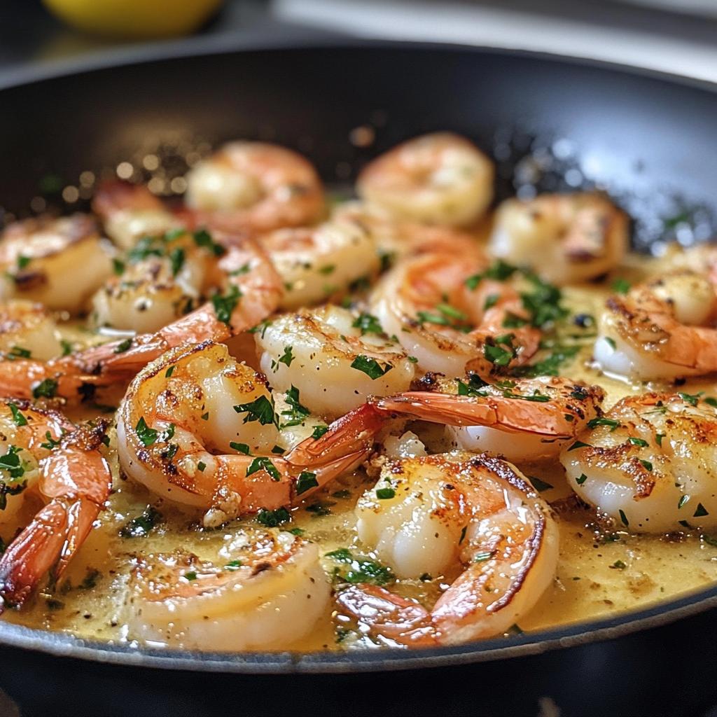 Flavorful 15-Minute Garlic Lemon Butter Shrimp Skillet
