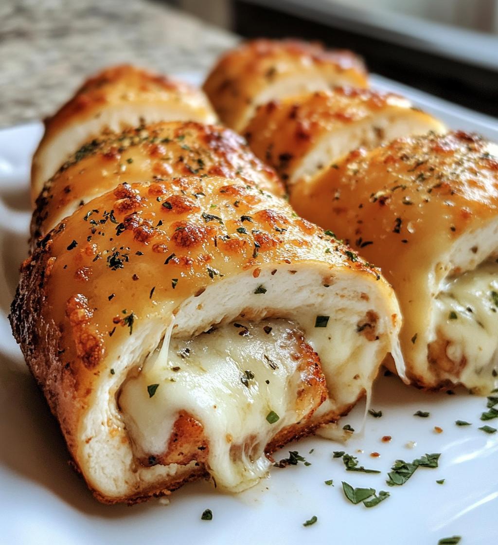 Garlic cheese chicken rolls