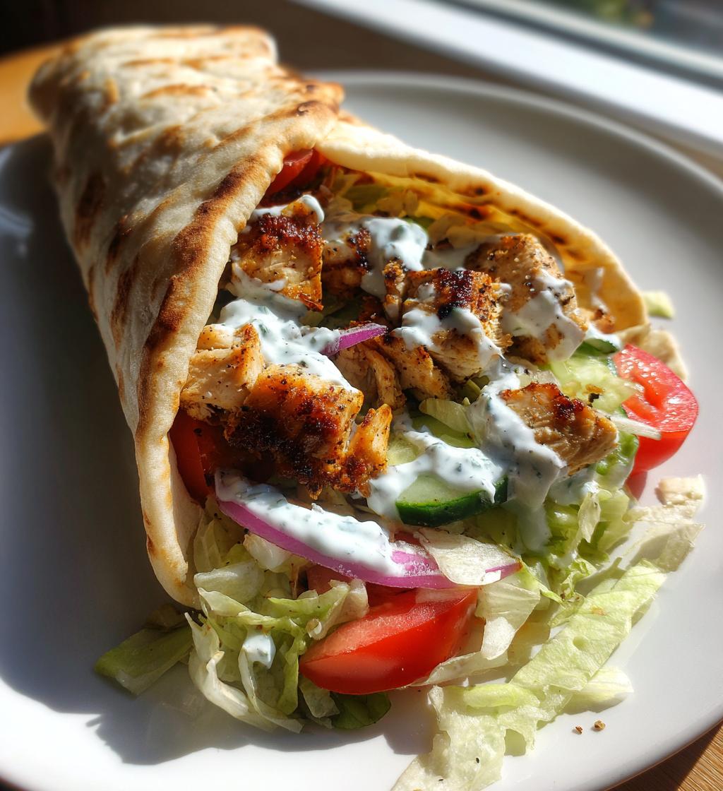 Greek Chicken Souvlaki Wraps Easy & Healthy