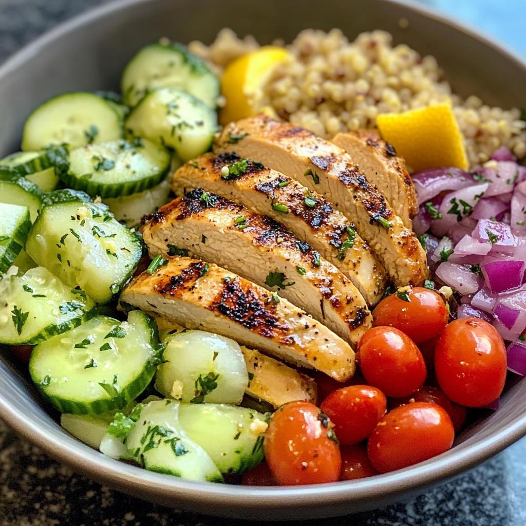 Greek Lemon Chicken Bowls (Healthy Meal Prep)