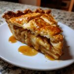 Homemade Apple Pie with caramel drizzle