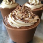 Hot Chocolate Mousse Cups with whipped cream