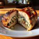 Juicy stuffed chicken breast