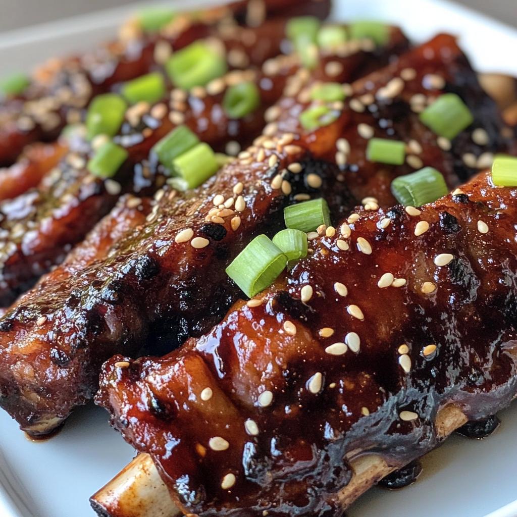 Korean-Style Sticky Beef Ribs with Sweet Chili Marinade
