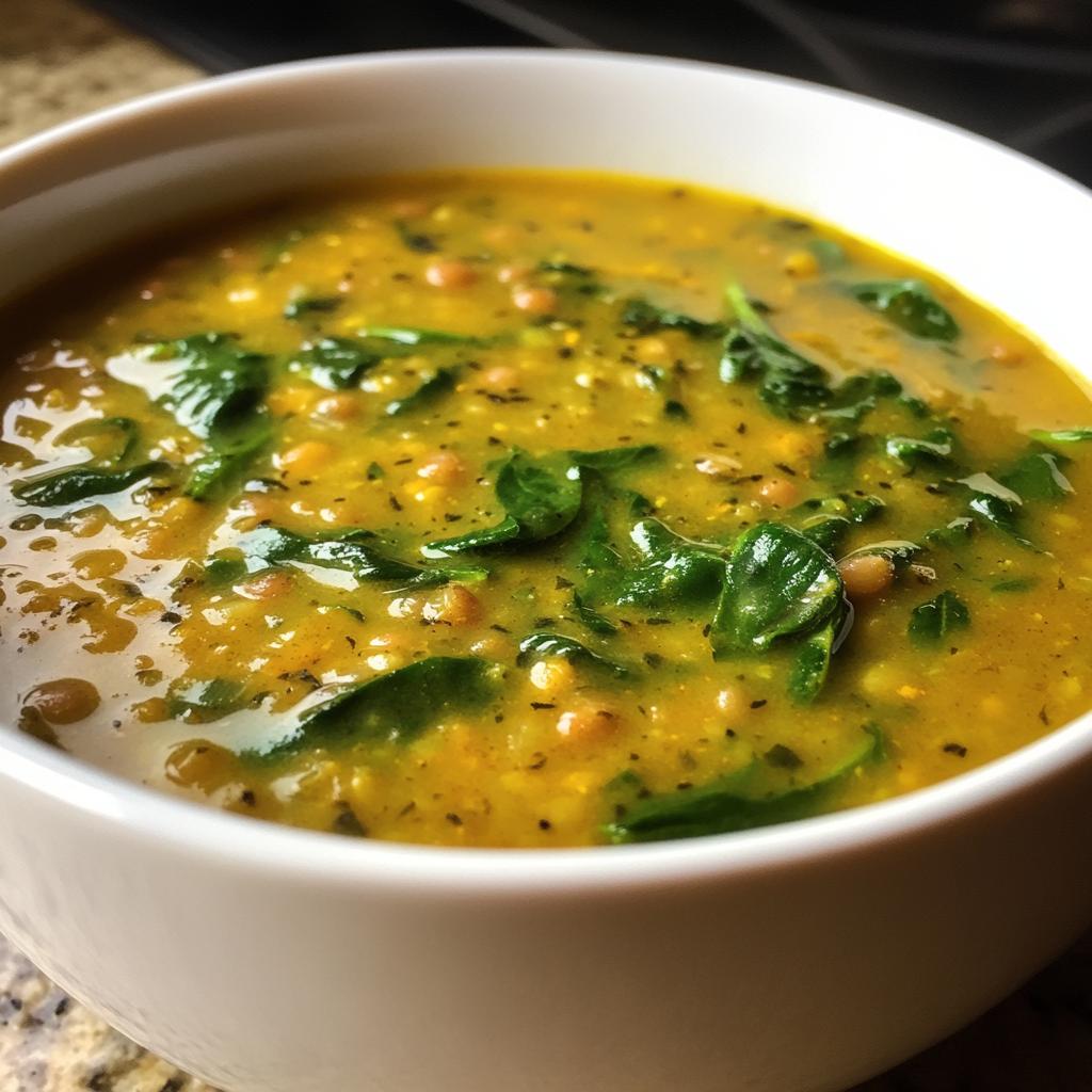 Healing Lentil Spinach Soup in 45 Minutes
