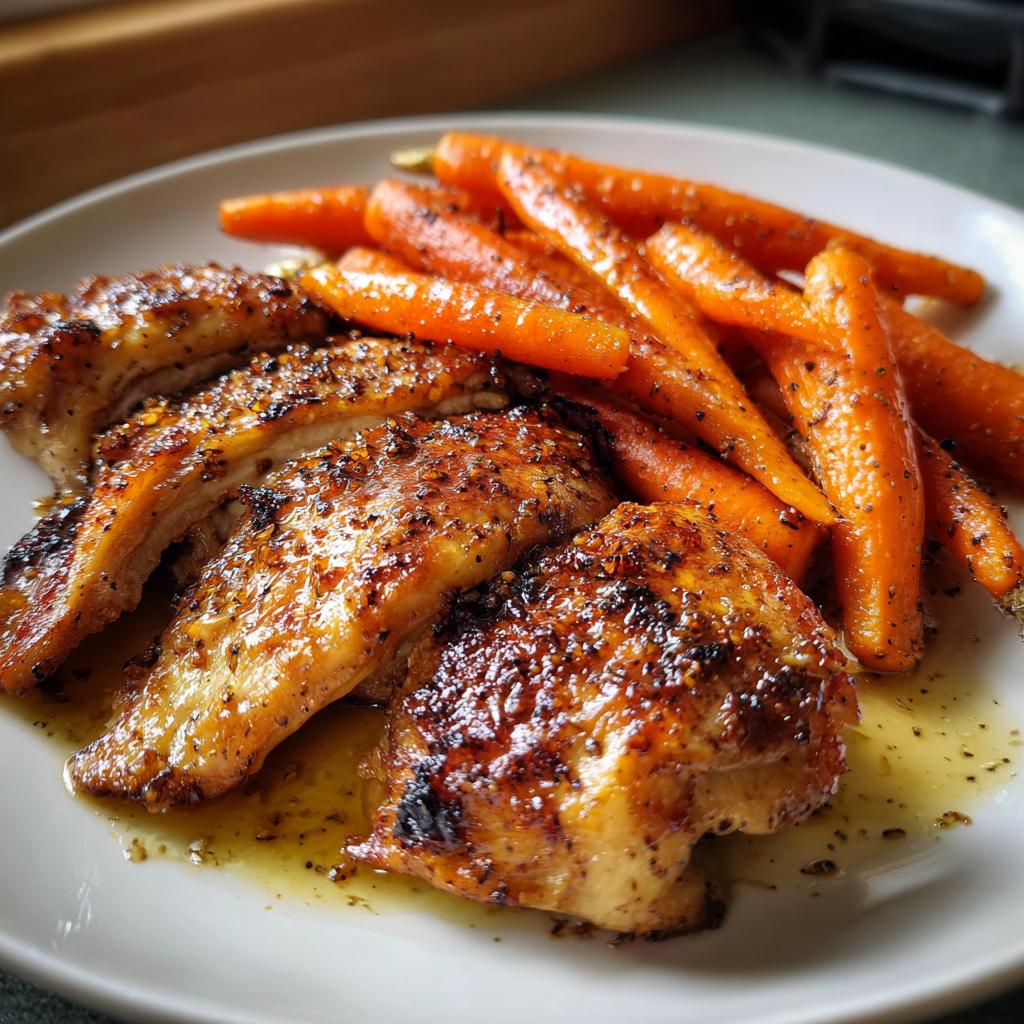 Maple Chicken with Roasted Carrots
