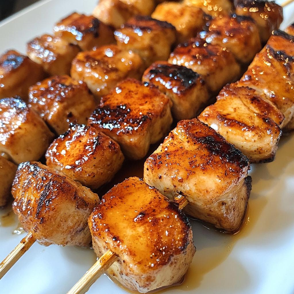 Maple Glazed Chicken Skewers