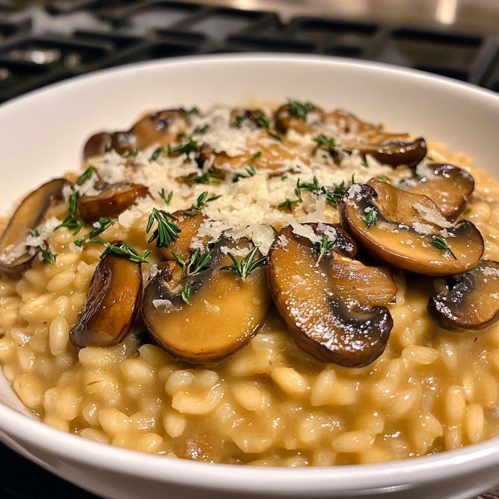 Creamy Mushroom Thyme Risotto in 35 Minutes