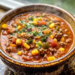 Pumpkin Beef Chili with Corn