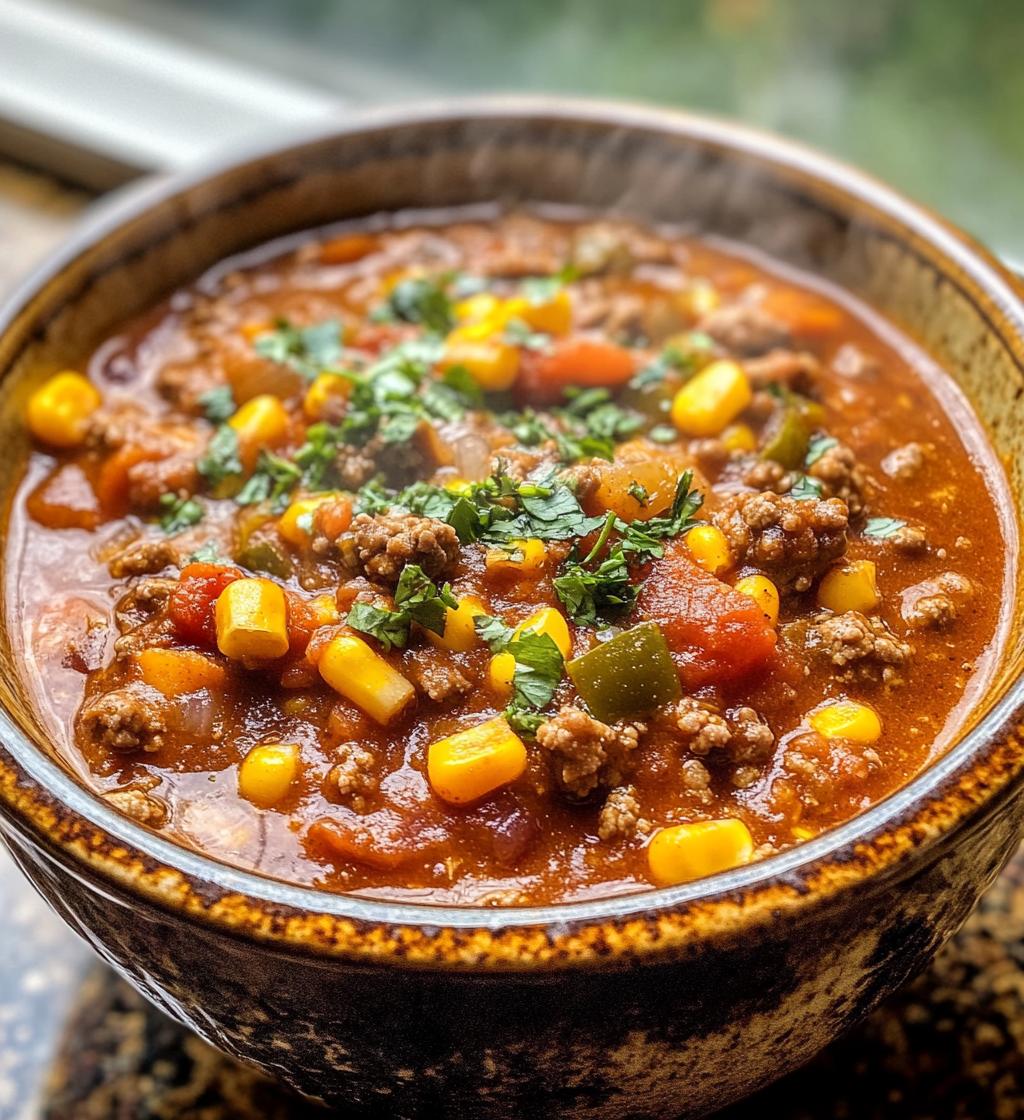 Pumpkin Beef Chili with Corn