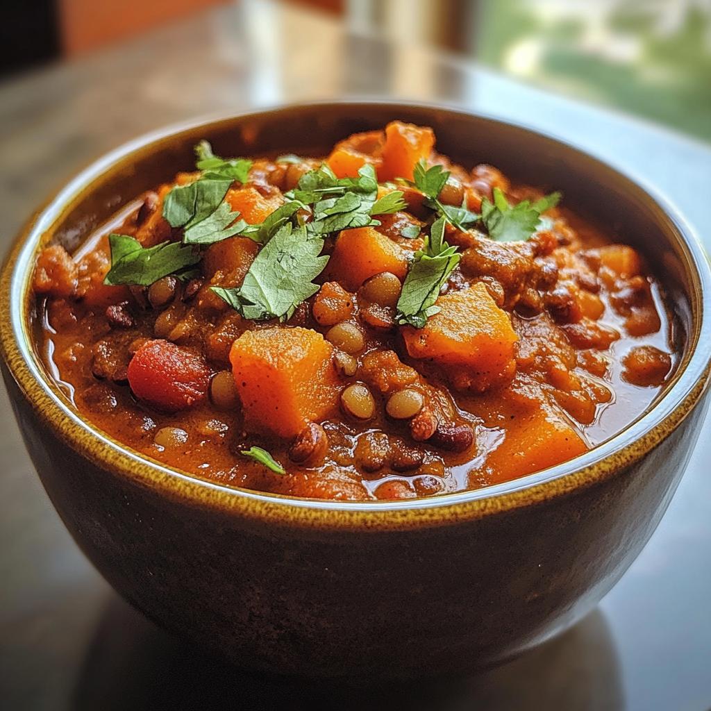 30-Minute Pumpkin and Lentil Chili Magic