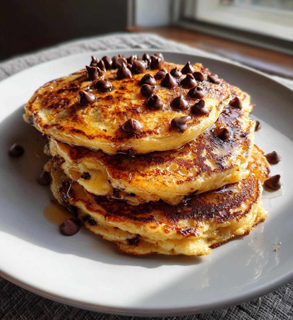 Fluffy Pumpkin Chocolate Chip Pancakes in 25 Minutes