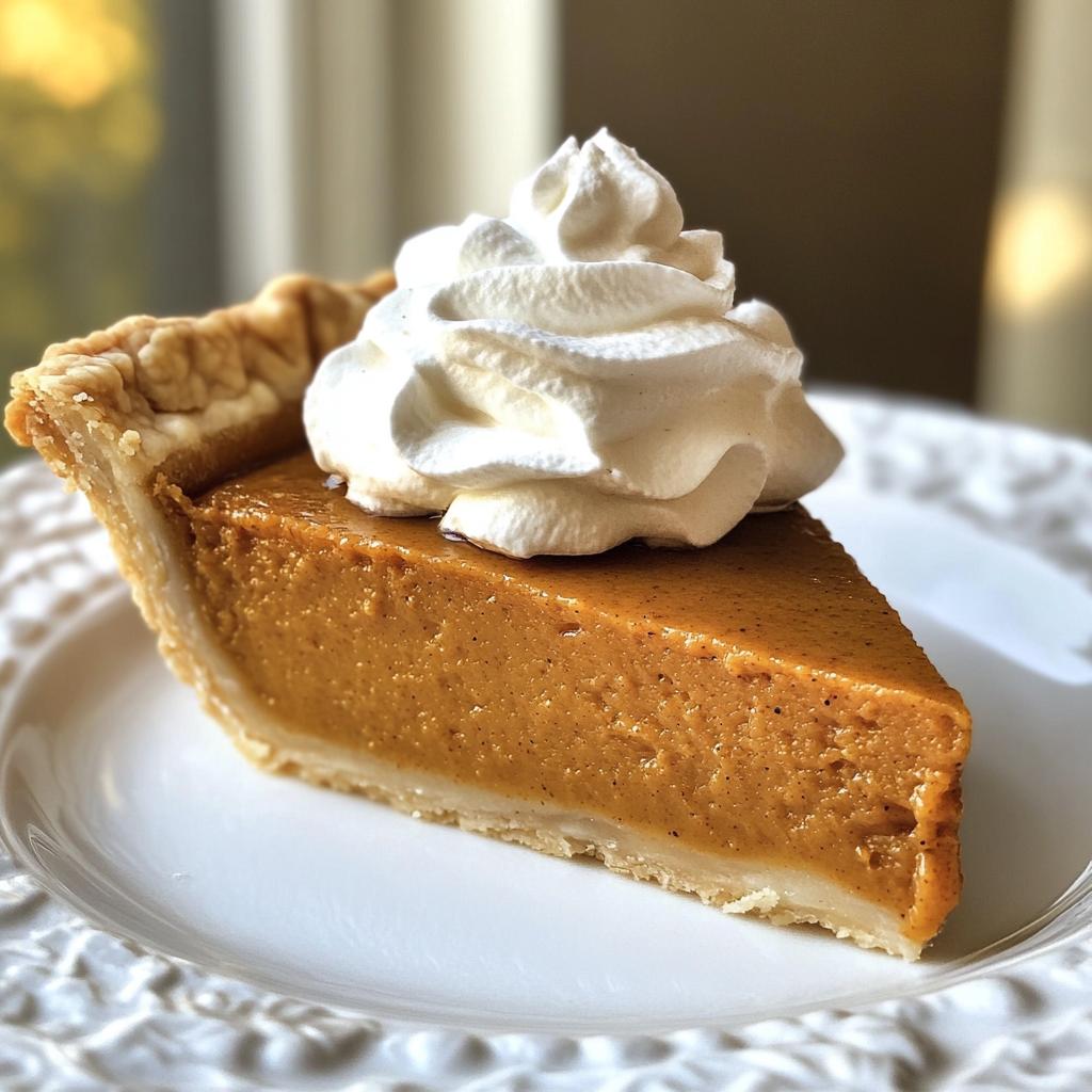 Pumpkin pie with whipped cream fall desserts