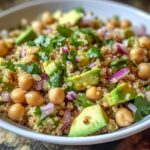 Quinoa Salad with Avocado and Chickpeas