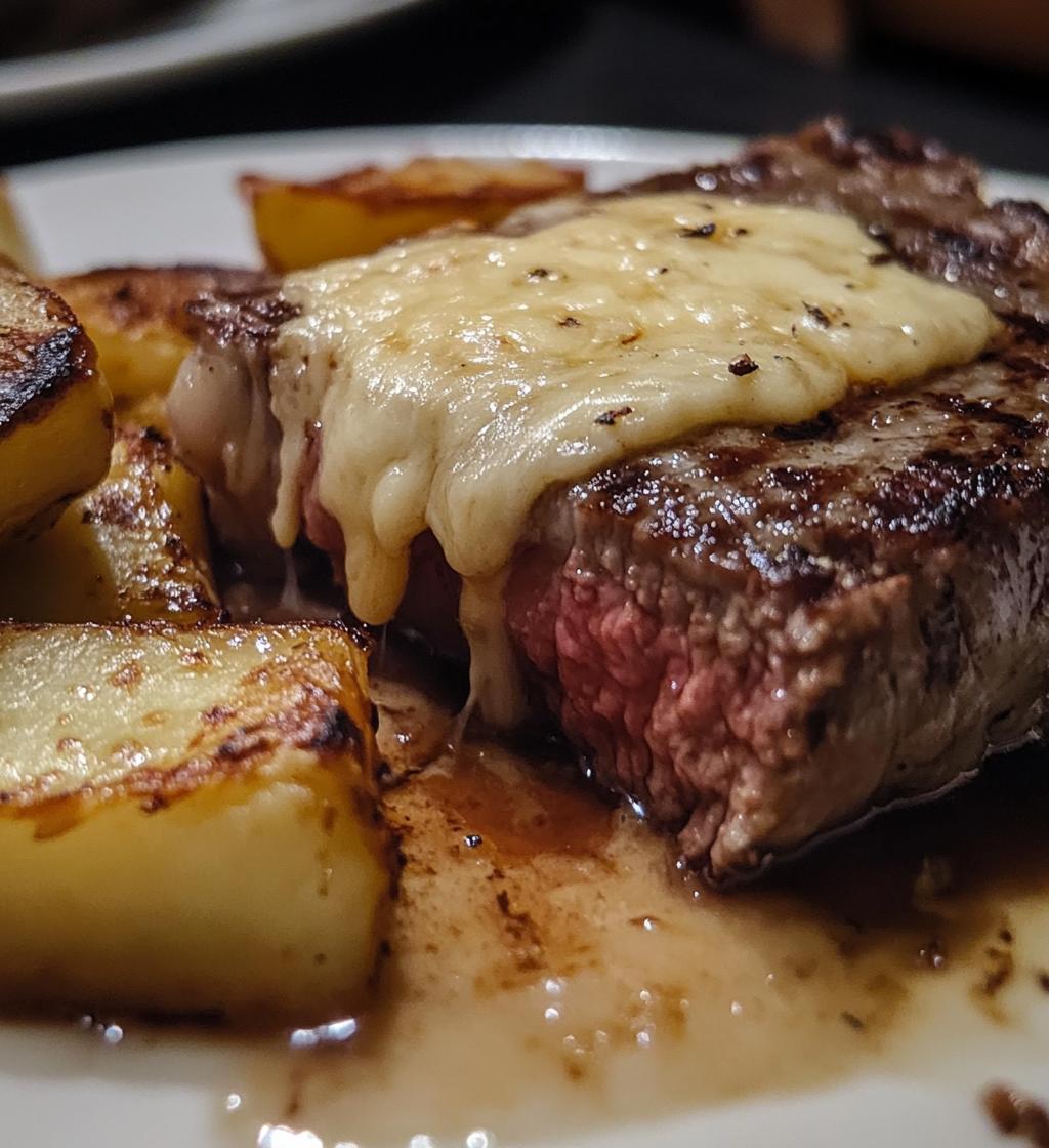 Juicy Ribeye Steak with Indulgent Potato Gratin