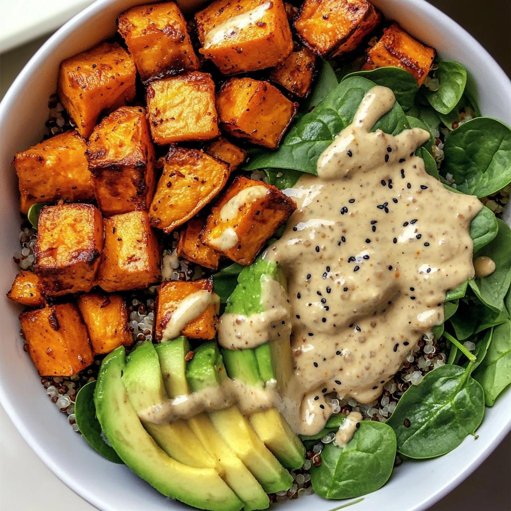 20-Minute Roasted Sweet Potato Buddha Bowl Bliss