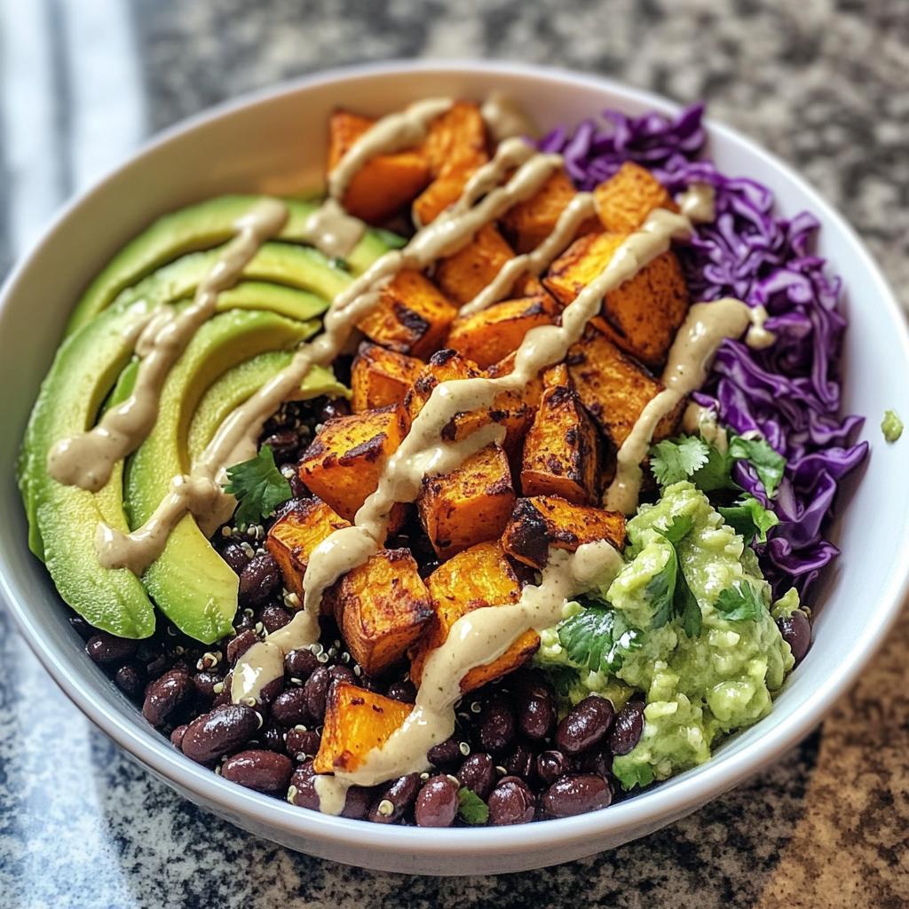Heavenly Roasted Sweet Potato & Black Bean Bowl