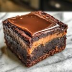 Salted Caramel Brownies with chocolate ganache