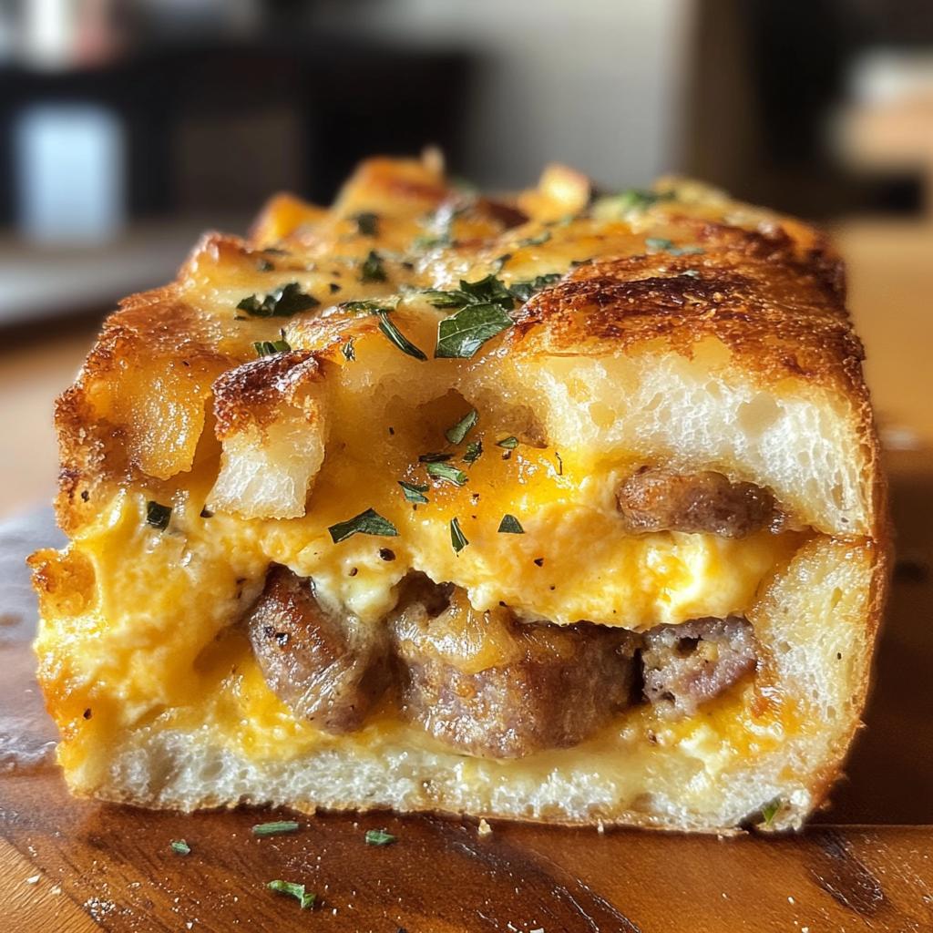 Savory Sausage Egg Cheese Casserole – 6-Ingredient Bliss