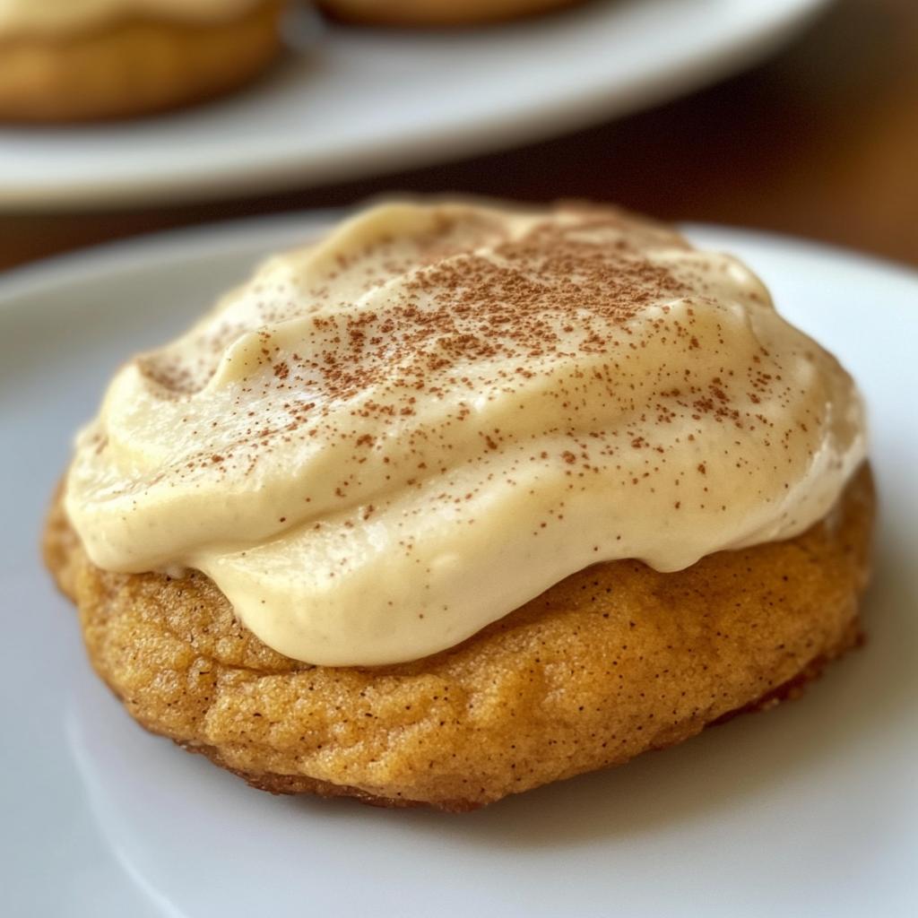 Soft Pumpkin Cookies with Cream Cheese Frosting