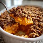 Sweet Potato Casserole with pecan topping