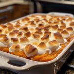 Sweet potato casserole with marshmallows