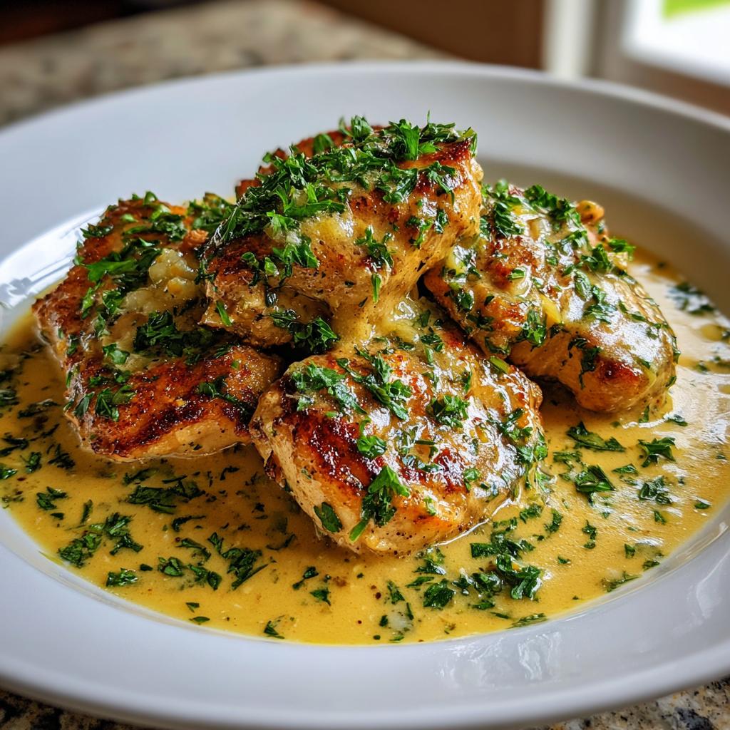 Tender chicken in a creamy butter garlic sauce
