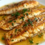 Tender redfish in Aromatic Lemon Butter Sauce