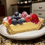 Vanilla Custard Tart with fresh berries