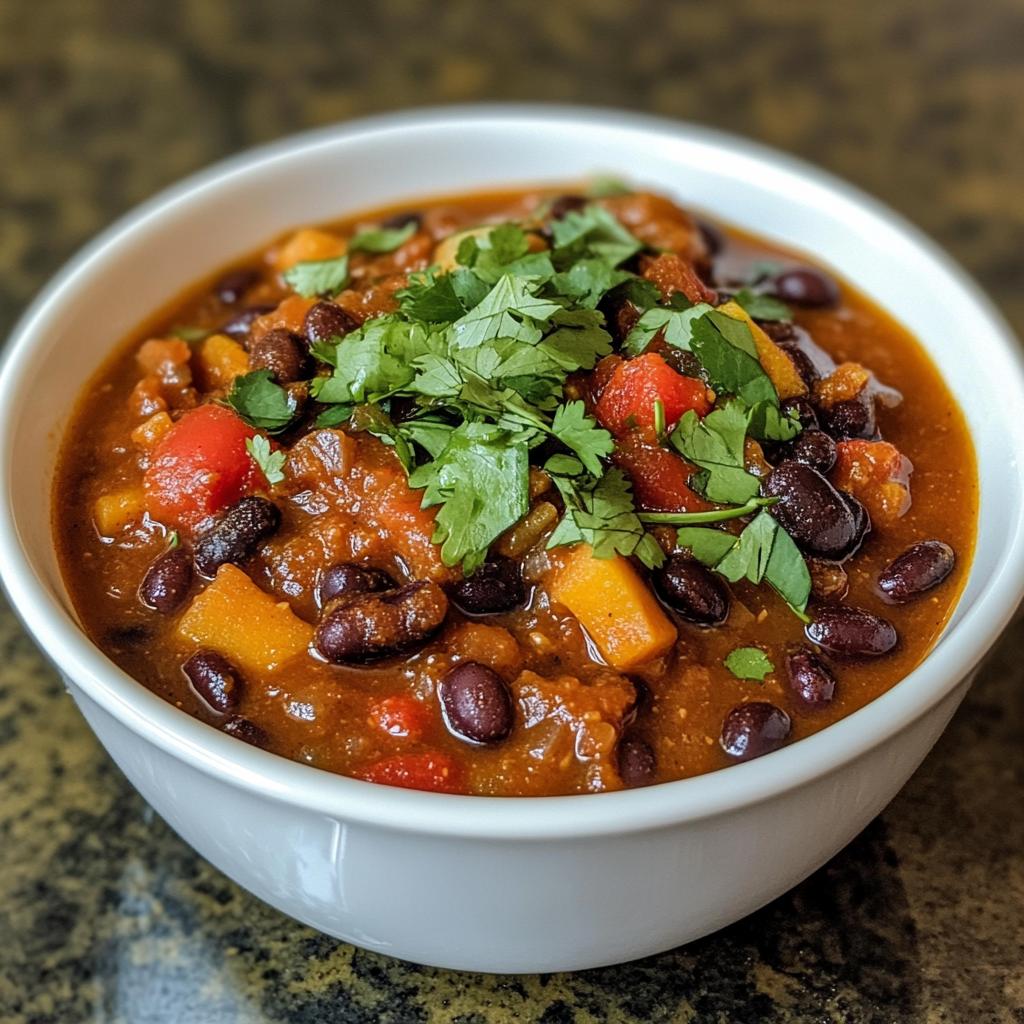 Vegan Pumpkin Black Bean Chili in 30 Minutes
