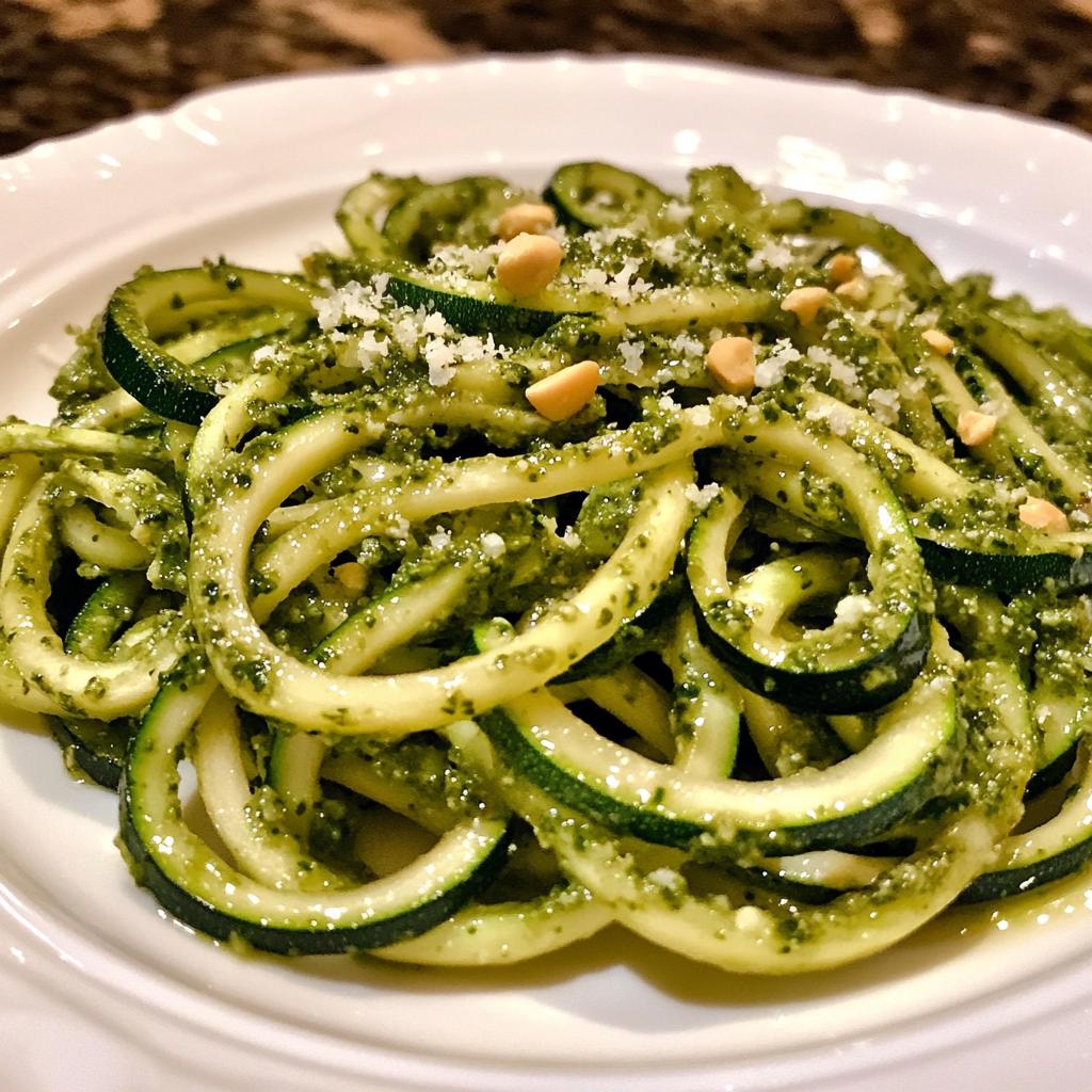 10-Minute Zucchini Noodles with Pesto Perfection
