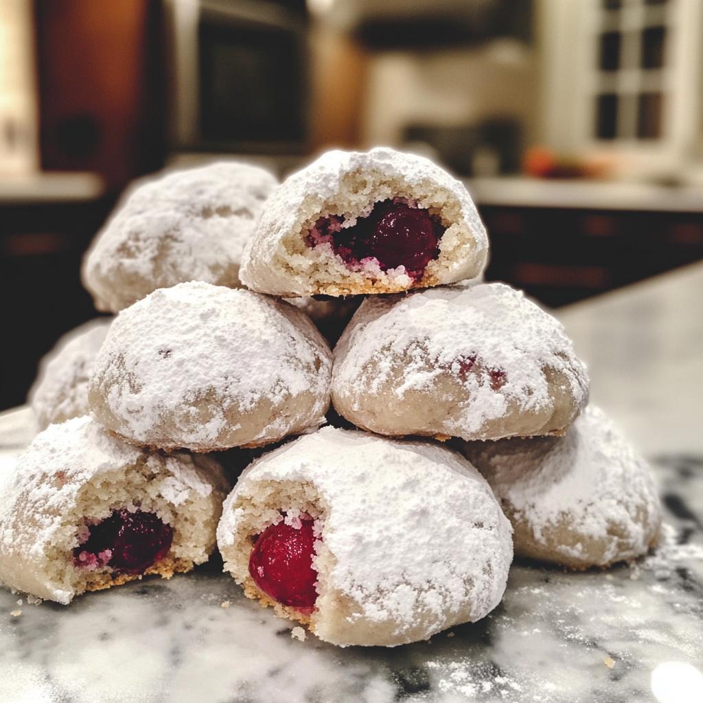 cherry snowball cookies