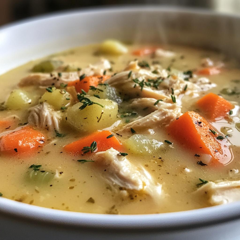 Creamy Chicken Pot Pie Soup in 40 Minutes