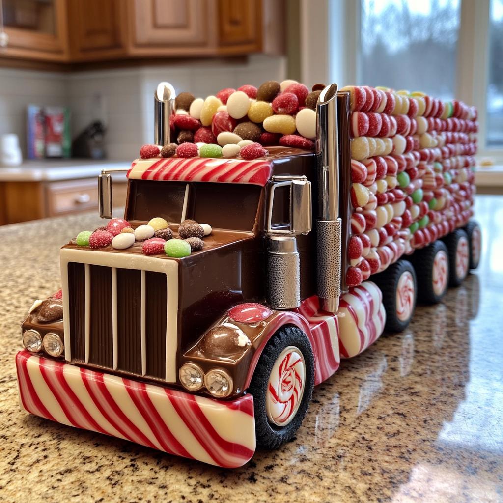 christmas candy semi truck