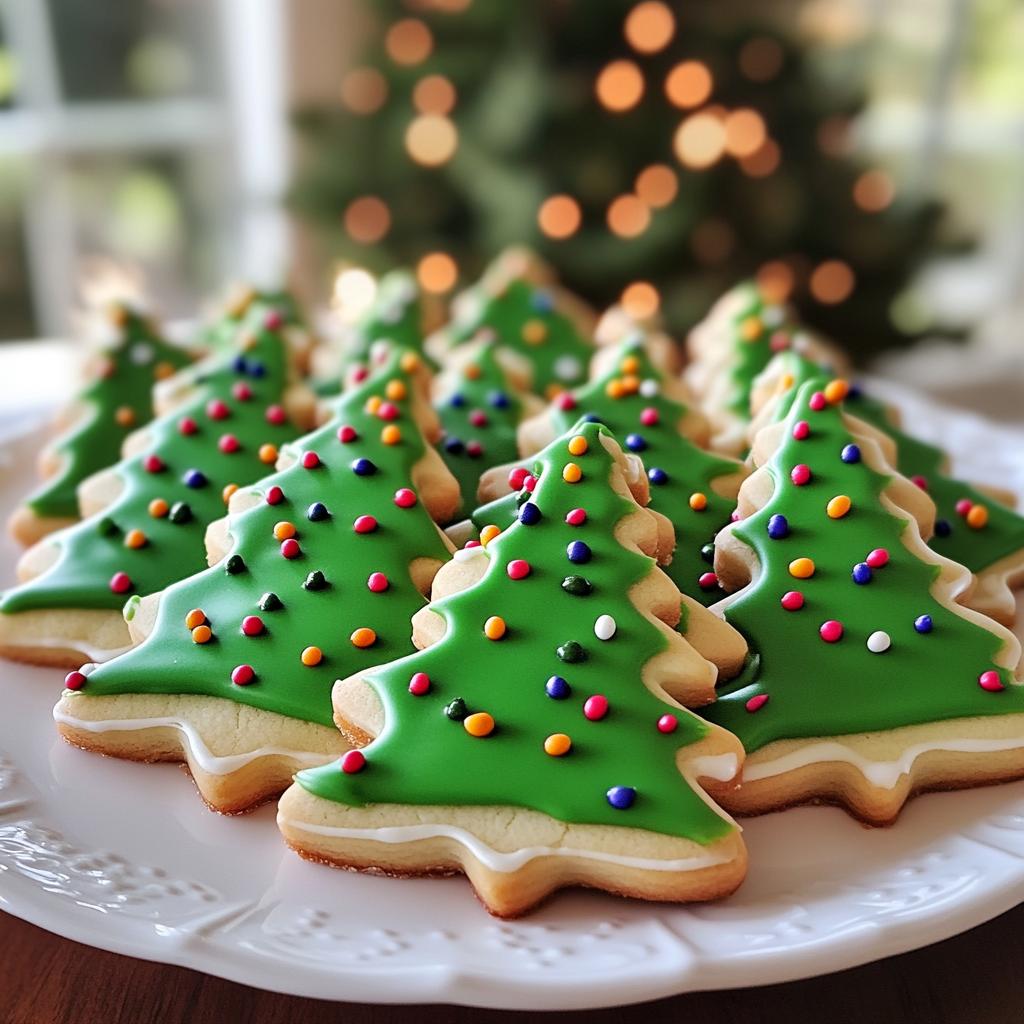christmas tree cookies decorated