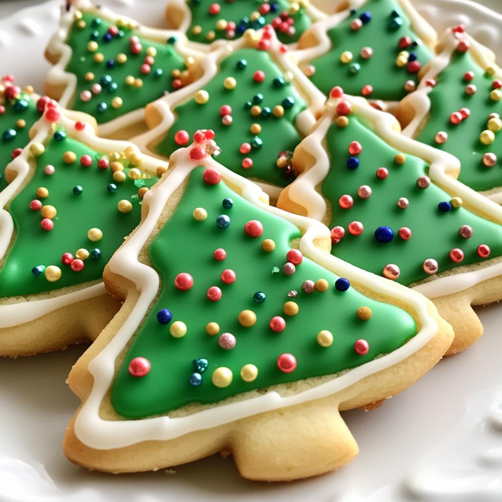 christmas tree sugar cookies