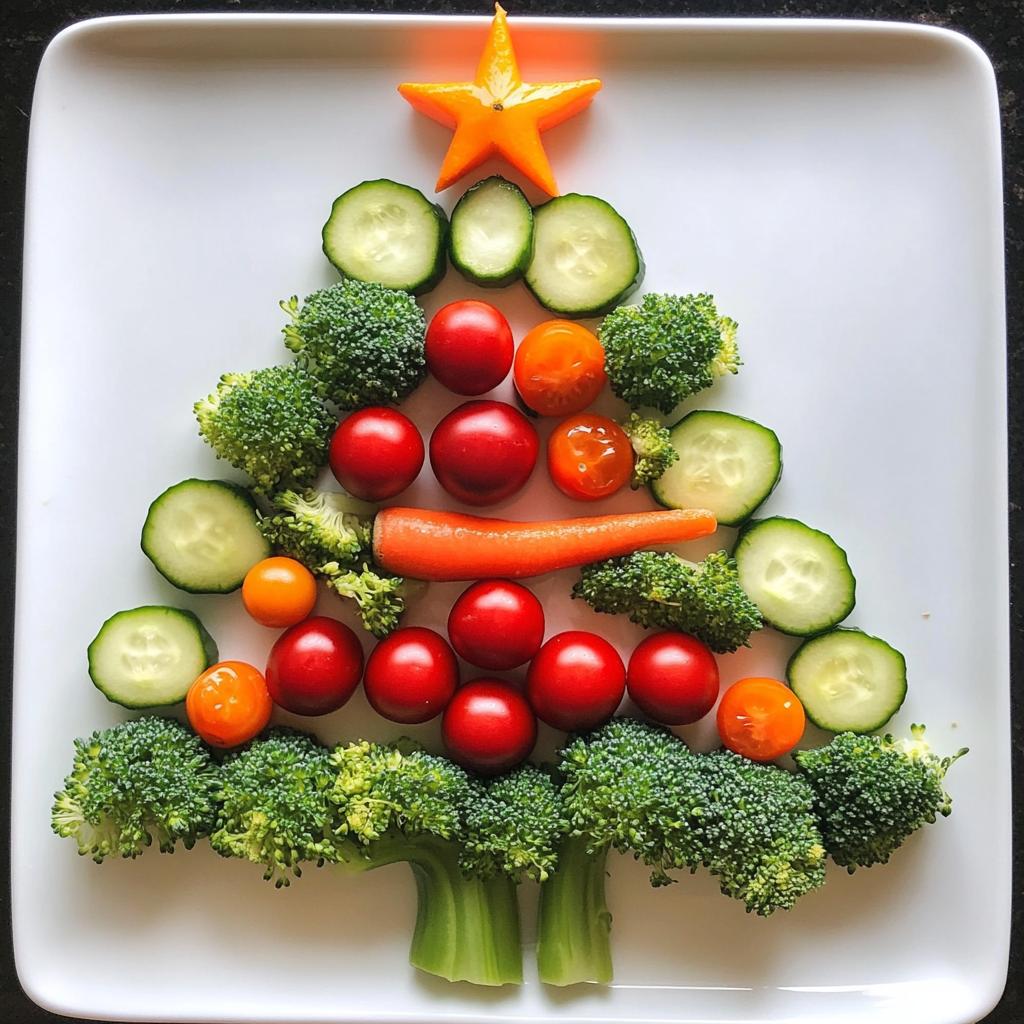 christmas tree veggie tray