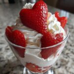 Strawberry heart dessert