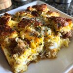 breakfast casserole with biscuits