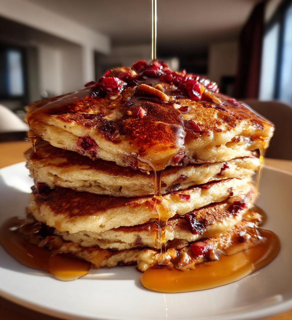 Magical Breakfast for Christmas Morning: Cranberry Pecan Pancakes