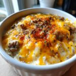 cheesy hamburger potato soup