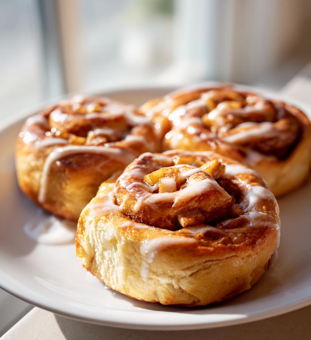 cinnamon rolls and apple pie filling