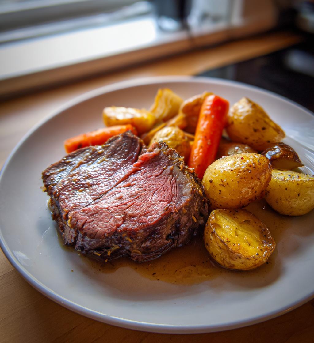 cooking a roast in the oven