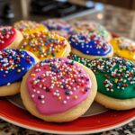 round christmas cookies decorated
