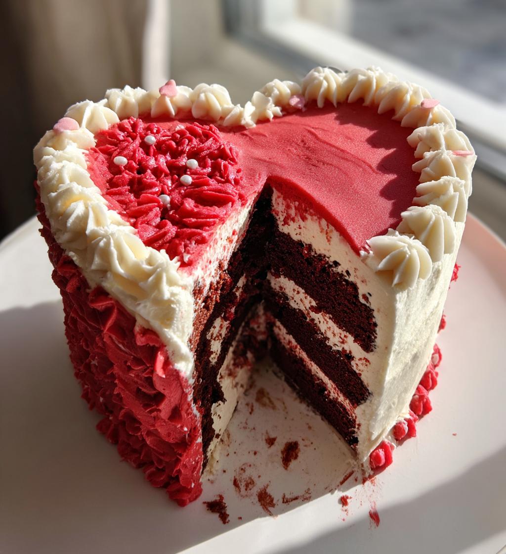 valentines heart cake