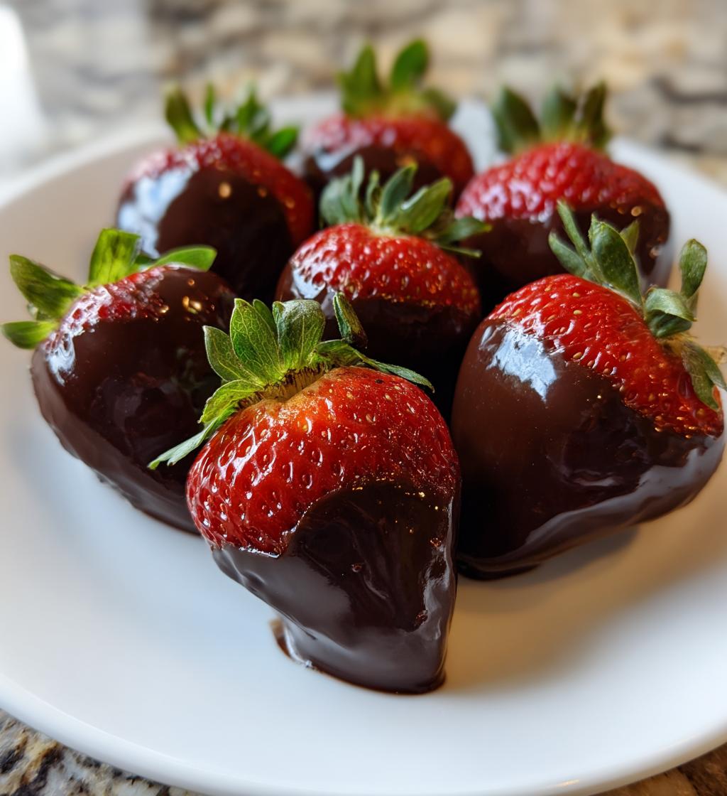 black chocolate covered strawberries