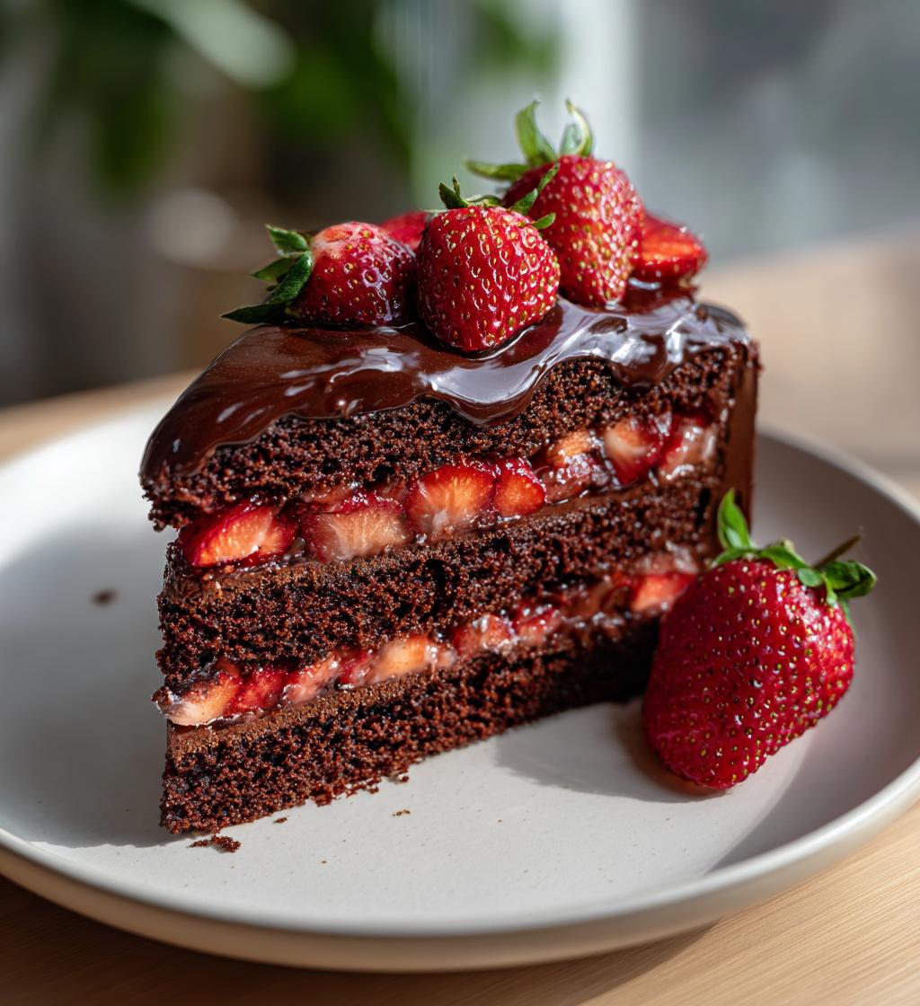 chocolate covered strawberries cake